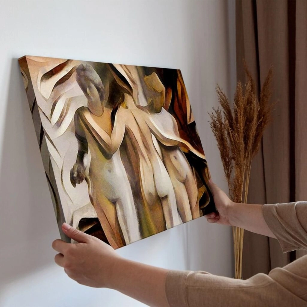 Πινακας σε καμβά ANCIENT SCULPTURES MODERN DESIGN CUBISM 2
