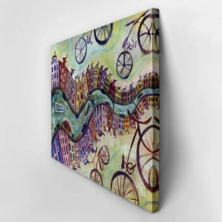 Πινακας σε καμβά AMSTERDAM OIL PAINTING - Αμστερνταμ Sticky 2