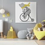 Πίνακας σε καμβά ANIMAL ILLUSTRATION BEAR CYCLE