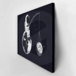 Πινακας σε καμβά ASTRONAUT FISHING MOON