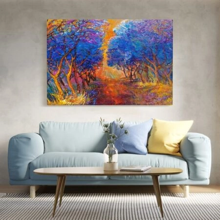 Πινακας σε καμβά AUTUMN FOREST PAINTING