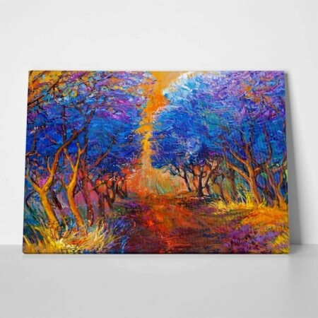 Πινακας σε καμβά AUTUMN FOREST PAINTING - Υπαιθρος Sticky 1