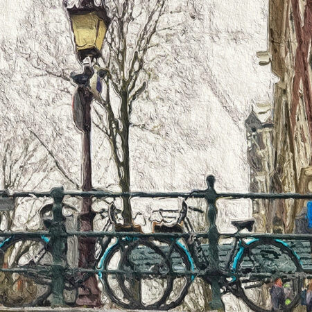 Πινακας σε καμβά BICYCLES ON BRIDGE - Ποδηλατα Sticky 4