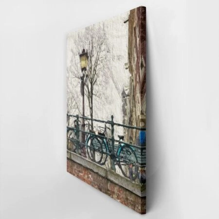 Πινακας σε καμβά BICYCLES ON BRIDGE - Ποδηλατα Sticky 2