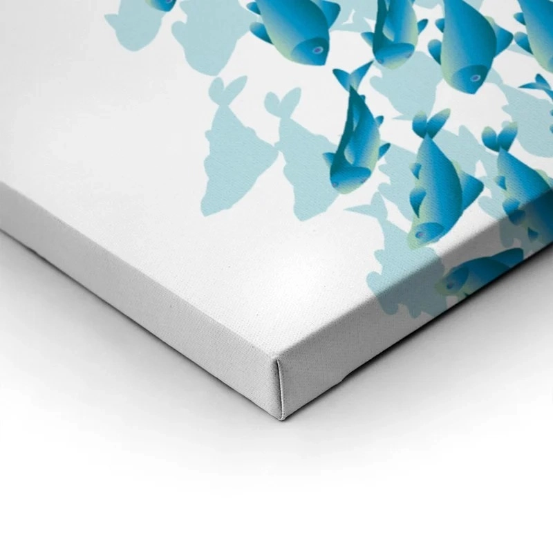 Πινακας σε καμβά BLUE SCHOOL FISH