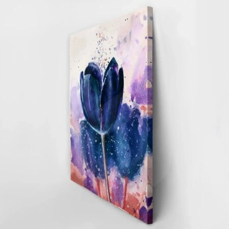 Πινακας σε καμβά BLUE TULIPS WATERCOLOR - Πινακες σε καμβα Sticky 3