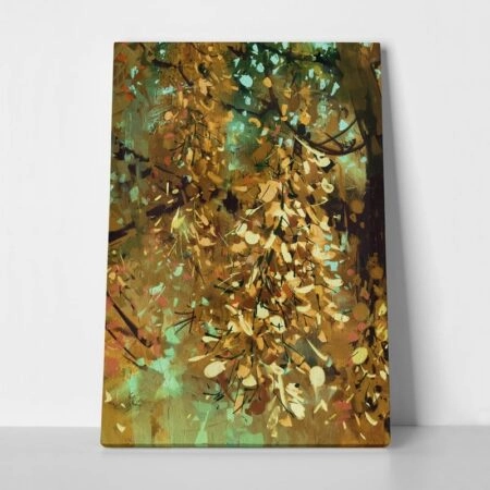 Πινακας σε καμβά BRIGHT YELLOW LEAVES