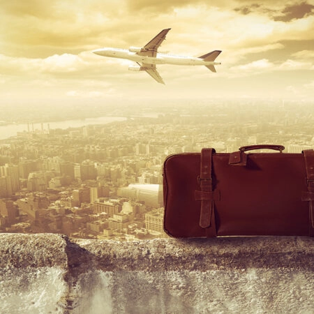 Πινακας σε καμβά CONCEPT OF TRAVEL - Vintage Sticky 4