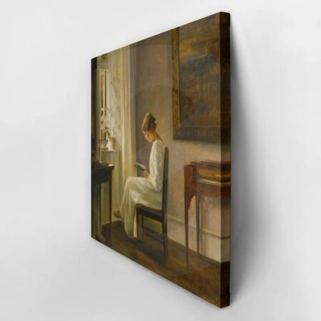 Πίνακας CARL HOLSOE INTERIOR WITH A WOMAN READING - Αλλοι ζωγραφοι Sticky 3