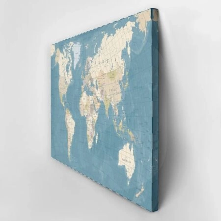 OUTLET Πινακας σε καμβά DETAILED VINTAGE WORLD MAP 40cm x 30cm - OUTLET Sticky 2