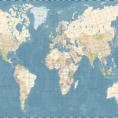 OUTLET Πινακας σε καμβά DETAILED VINTAGE WORLD MAP 40cm x 30cm - OUTLET Sticky 4