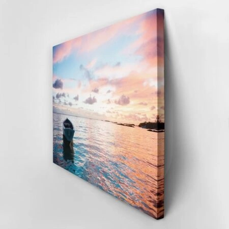 Πινακας σε καμβά FISHERMAN'S BOAT DURING SUNRISE - Βαρκες και Καραβια Sticky 2