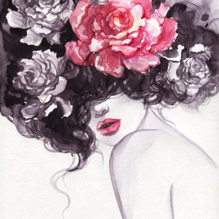 Πινακας σε καμβά FLORAL WOMAN 1 - Πορτραιτα και Φιγουρες Sticky 5