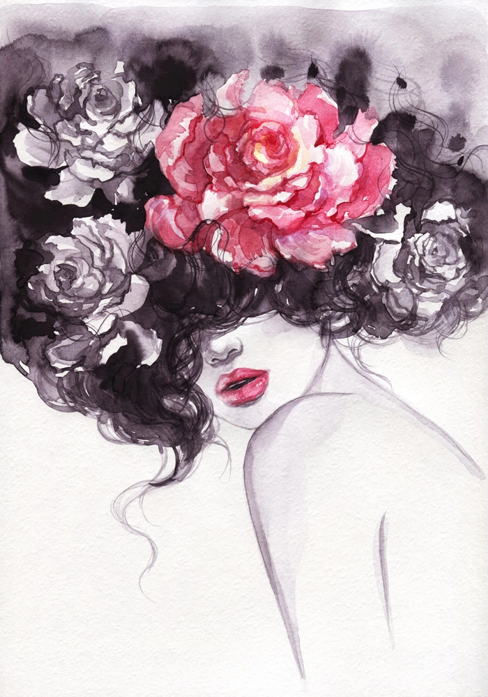 Πινακας σε καμβά FLORAL WOMAN 1