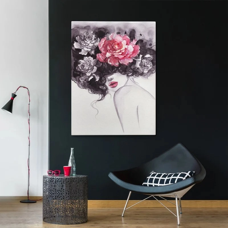 Πινακας σε καμβά FLORAL WOMAN 1