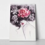 Πινακας σε καμβά FLORAL WOMAN 1
