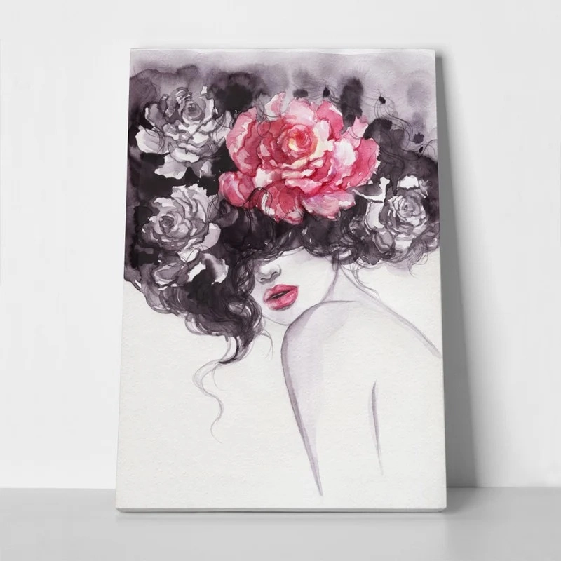Πινακας σε καμβά FLORAL WOMAN 1