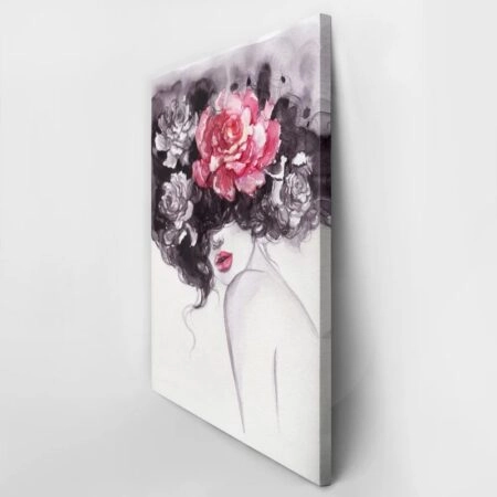 Πινακας σε καμβά FLORAL WOMAN 1 - Πορτραιτα και Φιγουρες Sticky 3