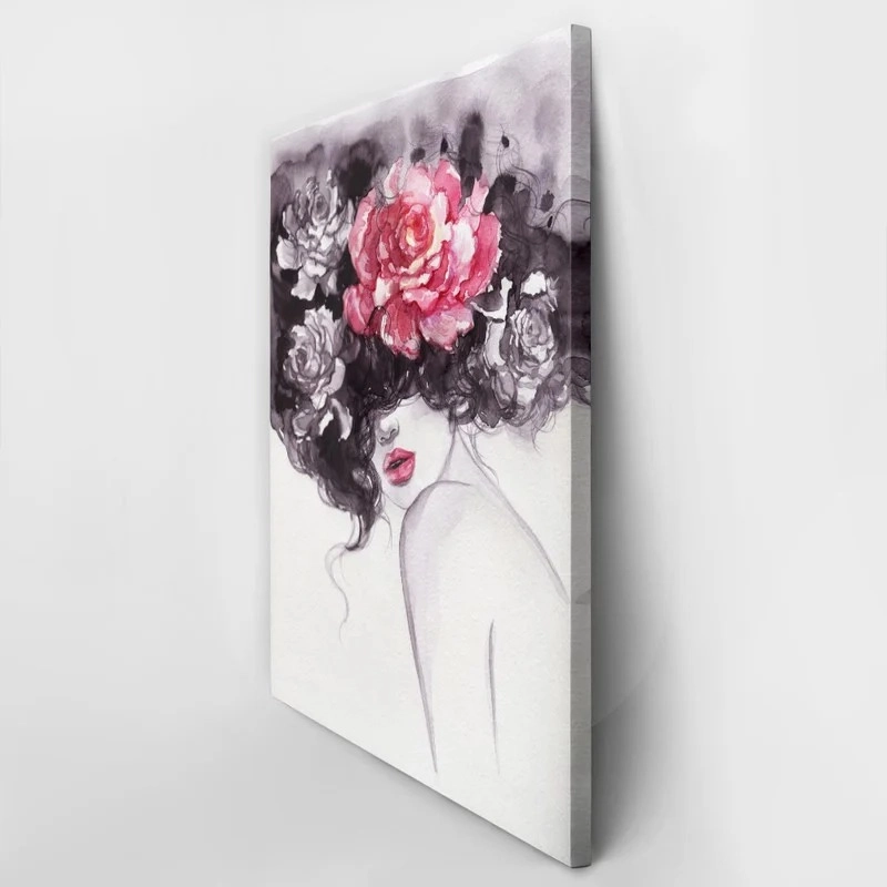 Πινακας σε καμβά FLORAL WOMAN 1