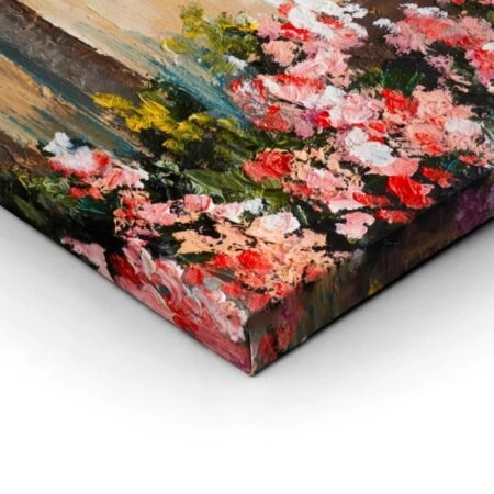 Πινακας σε καμβά FLOWERS AROUND THE TERRACE - Floral - Λουλουδια Sticky 1