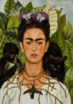 Πινακας σε καμβά FRIDA KAHLO - SELF PORTRAIT WITH NECKLACE OF THORNS