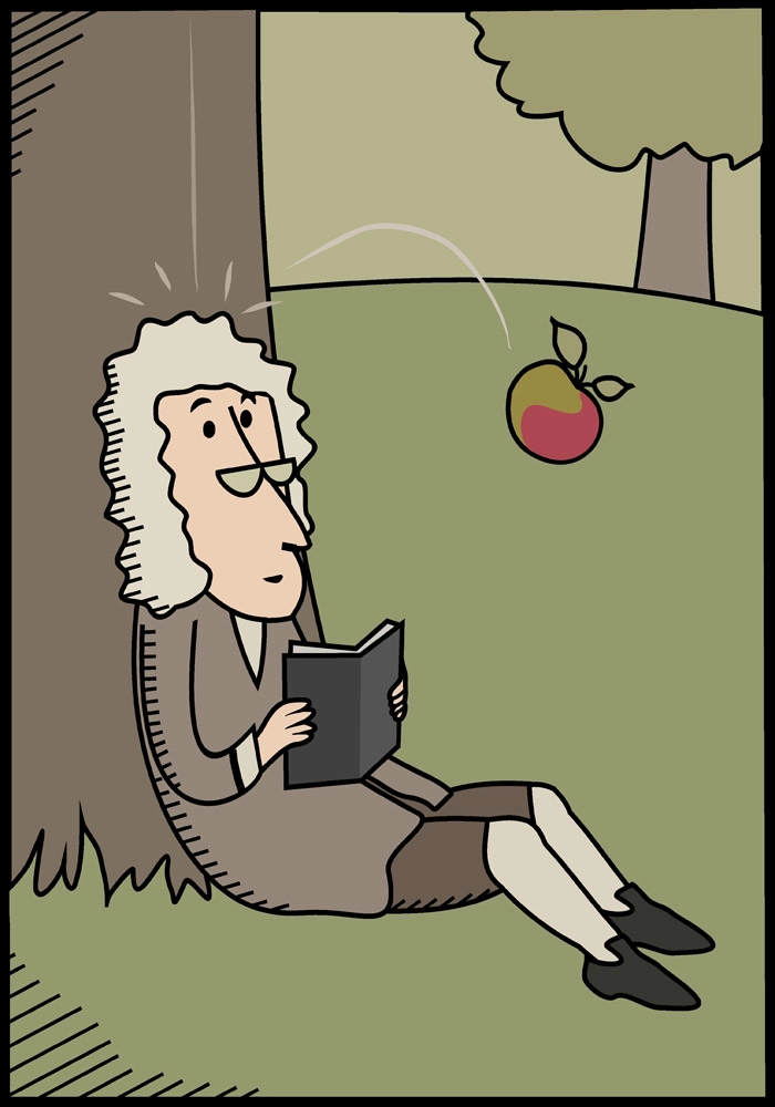 Πινακας σε καμβά ISAAC NEWTON GRAVITY DISCOVERY