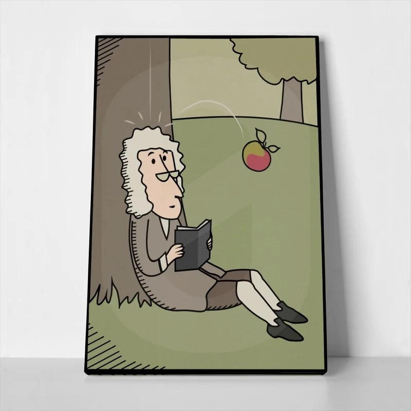 Πινακας σε καμβά ISAAC NEWTON GRAVITY DISCOVERY