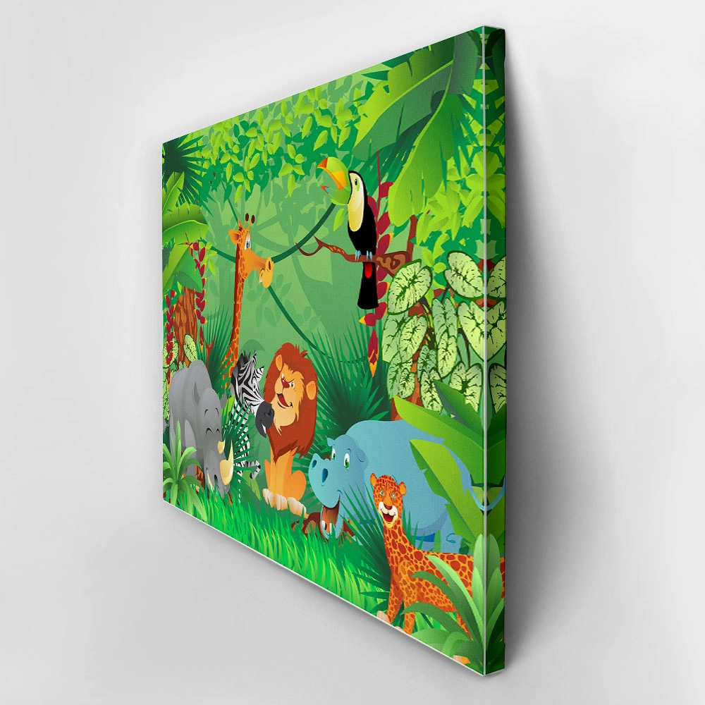 Πινακας σε καμβά JUNGLE ANIMALS