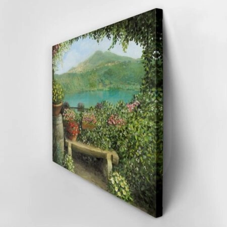 Πινακας σε καμβά LAKE GARDEN - Λιμνες - Ποταμια Sticky 2