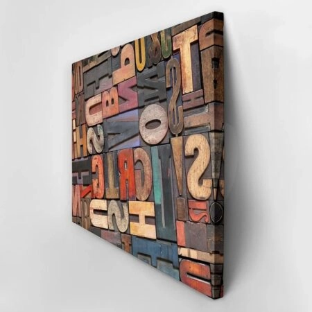 Πινακας σε καμβά LETTERS - Typography Sticky 2