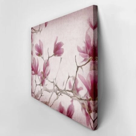 Πινακας σε καμβά MAGNOLIA FLOWERS ON OLD PAPER BACKGROUND - Μανολιες Sticky 2