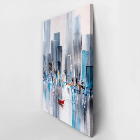 Πινακας σε καμβά MANHATTAN BAY OIL PAINTING - Αφηρημενα και Abstract Sticky 3
