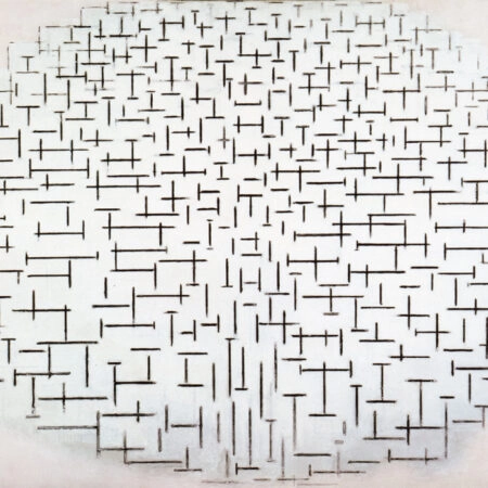 Πινακας σε καμβά MONDRIAN - COMPOSITION 10 IN BLACK AND WHITE - Mondrian Piet Sticky 5