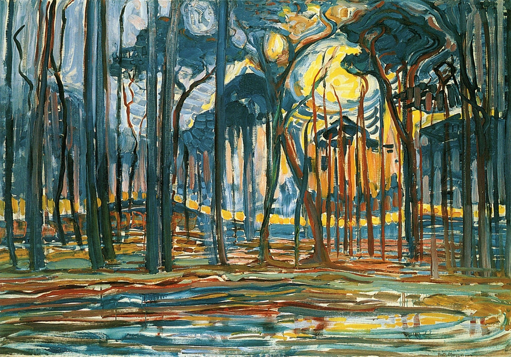 Πινακας σε καμβά MONDRIAN - WOODS NEAR OELE