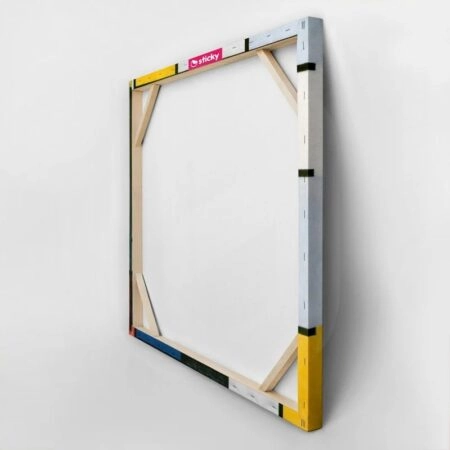 Πίνακας σε καμβά MONDRIAN - COMPOSITION WITH LARGE RED PLANE YELLOW BLACK GRAY AND BLUE - Mondrian Piet Sticky 4