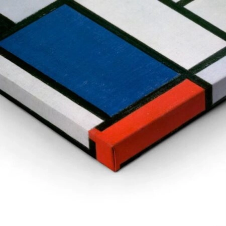 Πίνακας σε καμβά MONDRIAN - COMPOSITION WITH LARGE RED PLANE YELLOW BLACK GRAY AND BLUE - Mondrian Piet Sticky 2
