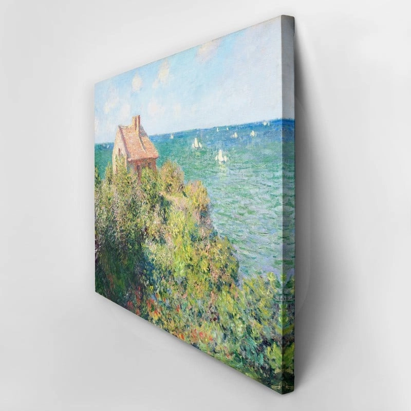 Πινακας σε καμβά MONET - FISHERMAN'S COTTAGE AT VARENGEVILLE