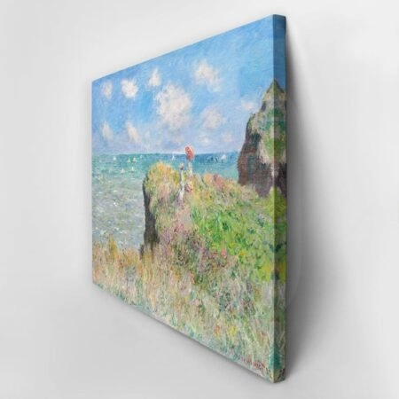 Πινακας σε καμβά MONET - WALK ON THE CLIFF AT POURVILLE - Monet Claude Sticky 3