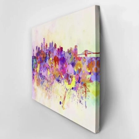 Πινακας σε καμβά NEW YORK WATERCOLOR - Νεα Υορκη Sticky 2