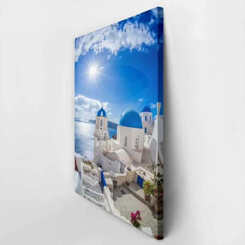 Πινακας σε καμβά OIA VILLAGE SANTORINI GREECE