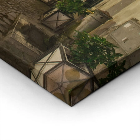 Πινακας σε καμβά OLD COURTYARD - Πολεις και Αρχιτεκτονικη Sticky 1