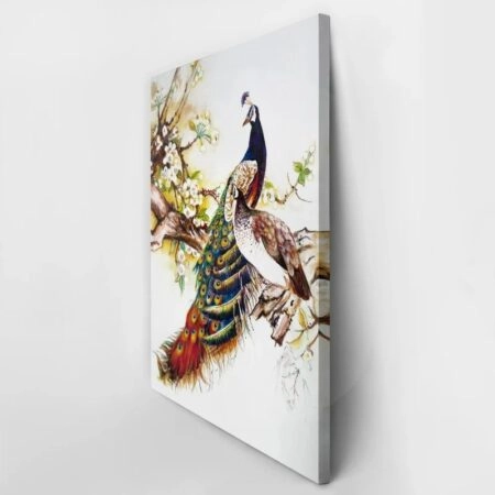 Πινακας σε καμβά PAIR OF PEACOCKS CHERRY BRANCH - Πουλια Sticky 2