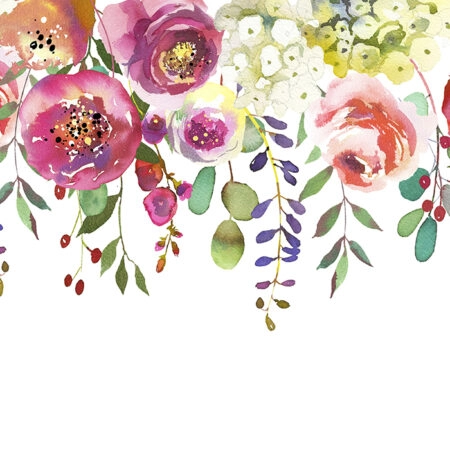 Πινακας σε καμβά PASTEL COLORS WATERCOLOR FLORAL DROP - Τριανταφυλλα Sticky 4