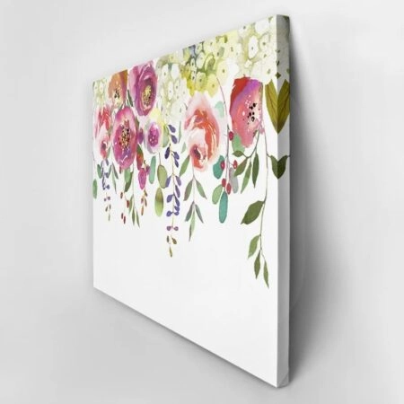 Πινακας σε καμβά PASTEL COLORS WATERCOLOR FLORAL DROP - Τριανταφυλλα Sticky 2
