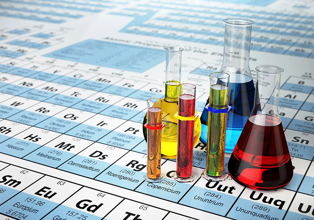 Πινακας σε καμβά PERIODIC TABLE AND LIQUIDS