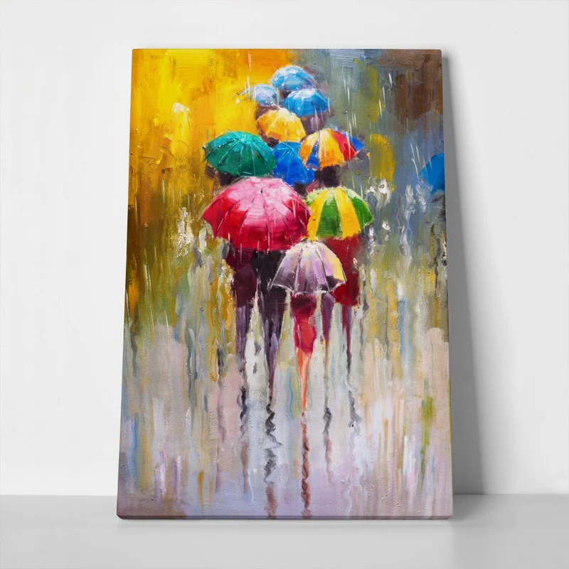 Πινακας σε καμβά RAINY DAY OIL PAINTING