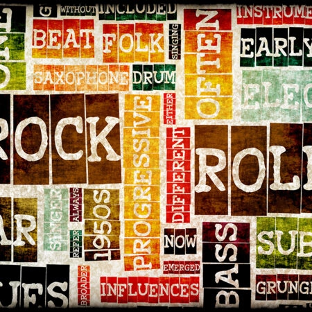 Πινακας σε καμβά ROCK & ROLL - Typography Sticky 4