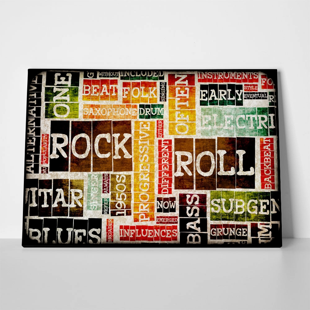 Πινακας σε καμβά ROCK & ROLL