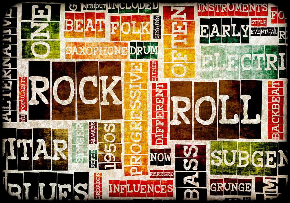 Πινακας σε καμβά ROCK & ROLL