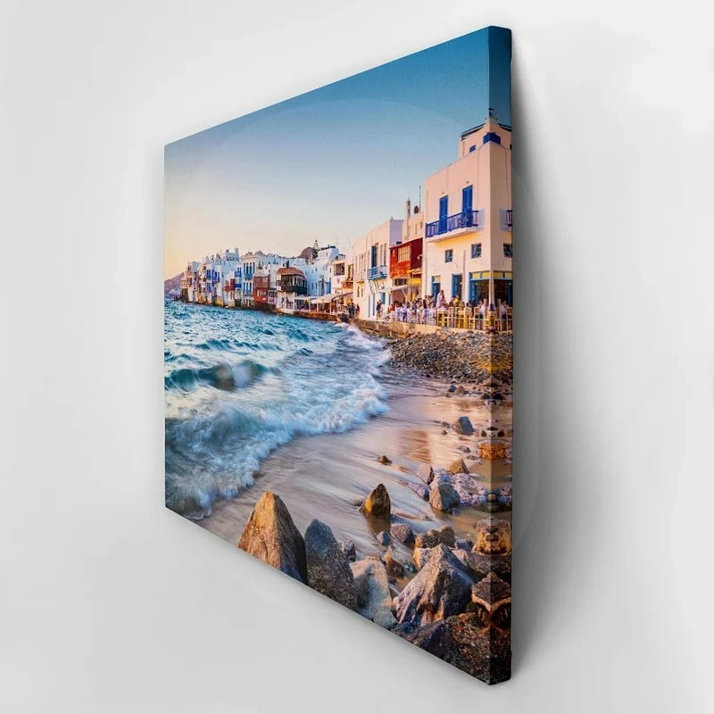 Πινακας σε καμβά ROLLING WAVES MYKONOS SUNSET